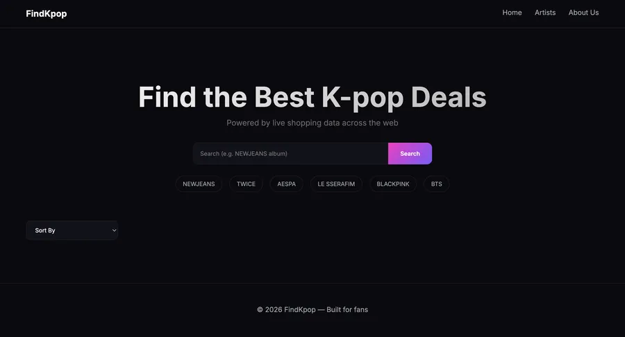 The FindKpop website