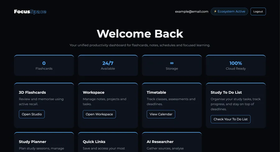 The FocusSpace website